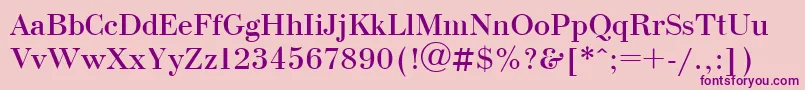 BodoniCyrillic Font – Purple Fonts on Pink Background