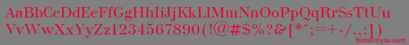 BodoniCyrillic Font – Red Fonts on Gray Background
