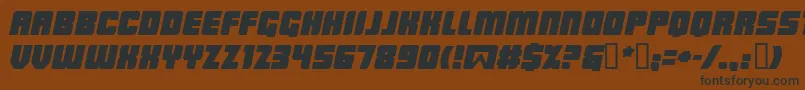 Lowrbi Font – Black Fonts on Brown Background