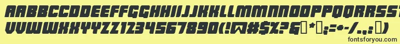 Lowrbi Font – Black Fonts on Yellow Background
