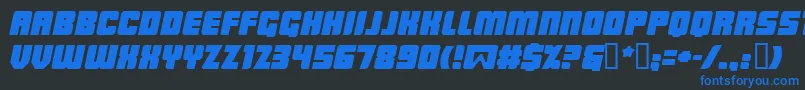 Lowrbi Font – Blue Fonts on Black Background