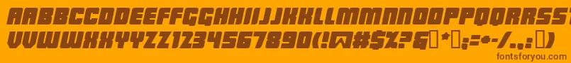 Lowrbi Font – Brown Fonts on Orange Background