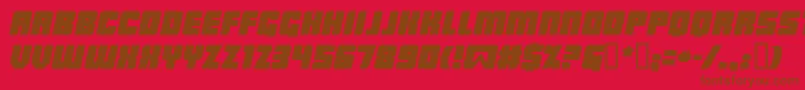 Lowrbi Font – Brown Fonts on Red Background