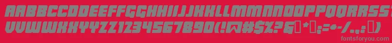 Lowrbi Font – Gray Fonts on Red Background