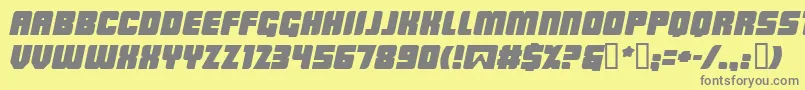 Lowrbi Font – Gray Fonts on Yellow Background