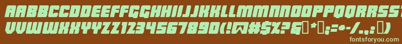Lowrbi-fontti – vihreät fontit ruskealla taustalla