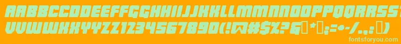 Lowrbi Font – Green Fonts on Orange Background