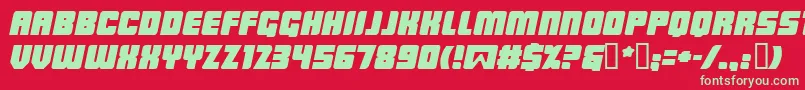 Lowrbi Font – Green Fonts on Red Background