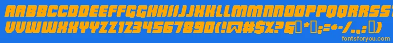 Lowrbi Font – Orange Fonts on Blue Background