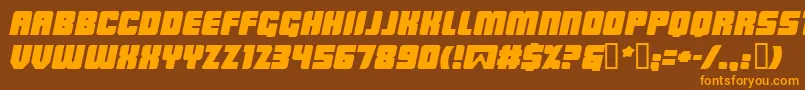 Lowrbi Font – Orange Fonts on Brown Background