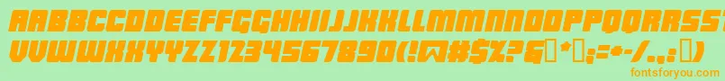 Lowrbi Font – Orange Fonts on Green Background