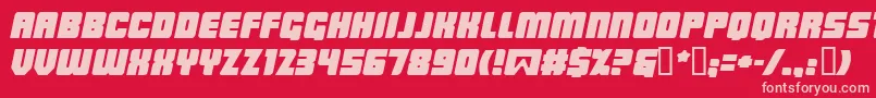 Lowrbi Font – Pink Fonts on Red Background