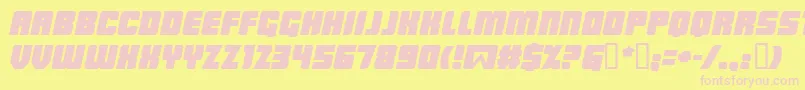 Lowrbi Font – Pink Fonts on Yellow Background