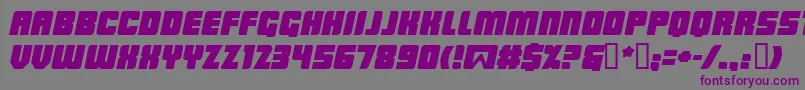 フォントLowrbi – 紫色のフォント、灰色の背景