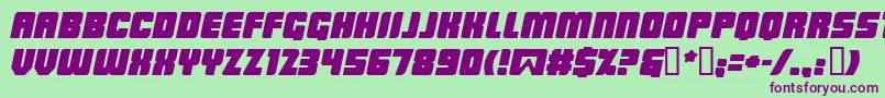 Lowrbi Font – Purple Fonts on Green Background