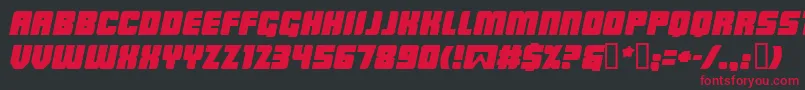 Lowrbi Font – Red Fonts on Black Background