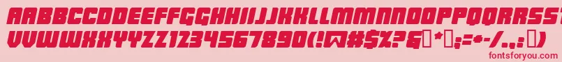 フォントLowrbi – ピンクの背景に赤い文字