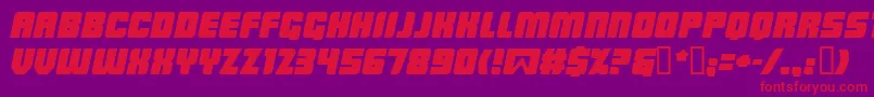 フォントLowrbi – 紫の背景に赤い文字
