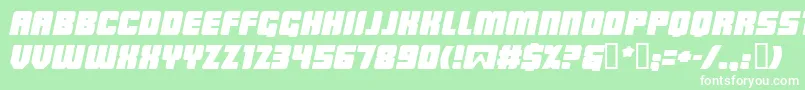 フォントLowrbi – 緑の背景に白い文字