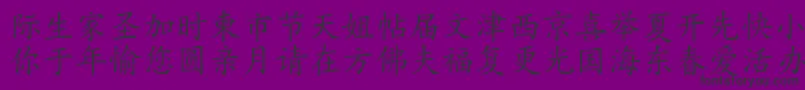 HanziKaishu Font – Black Fonts on Purple Background