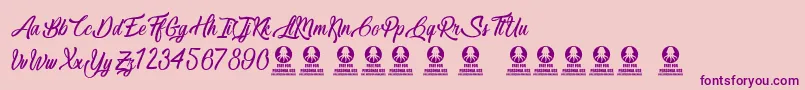LovelyQuotes Font – Purple Fonts on Pink Background