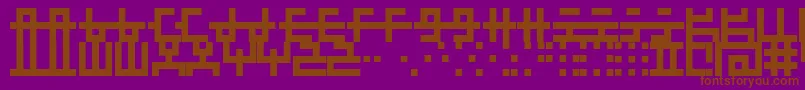 Шрифт MischstabUmbrellaPatina – коричневые шрифты на фиолетовом фоне
