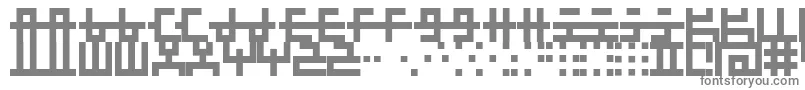 MischstabUmbrellaPatina-fontti – harmaat kirjasimet valkoisella taustalla