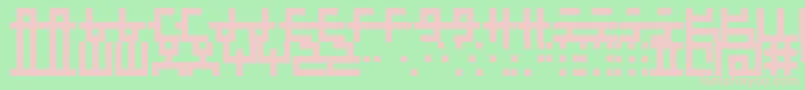 フォントMischstabUmbrellaPatina – 緑の背景にピンクのフォント