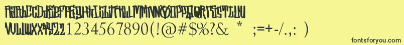 StreetVendettaDemo Font – Black Fonts on Yellow Background