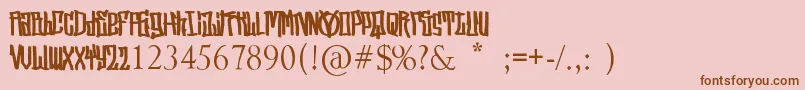 StreetVendettaDemo Font – Brown Fonts on Pink Background