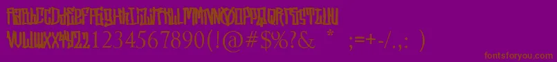 StreetVendettaDemo Font – Brown Fonts on Purple Background