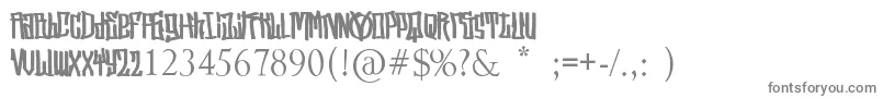 Шрифт StreetVendettaDemo – серые шрифты на белом фоне