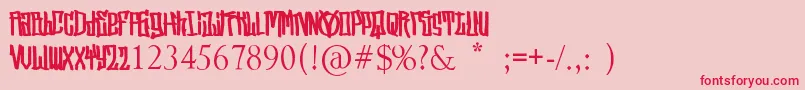 StreetVendettaDemo Font – Red Fonts on Pink Background