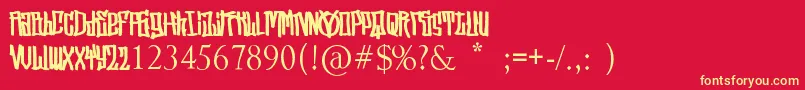 StreetVendettaDemo Font – Yellow Fonts on Red Background