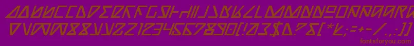 Nicki Font – Brown Fonts on Purple Background