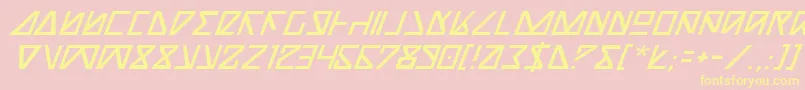 Nicki Font – Yellow Fonts on Pink Background