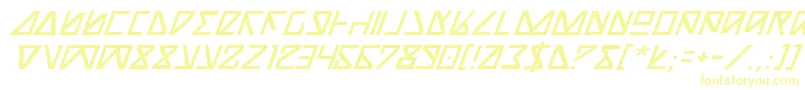 Nicki Font – Yellow Fonts on White Background