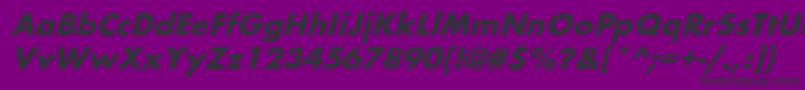 BelmaroblBold-fontti – mustat fontit violetilla taustalla