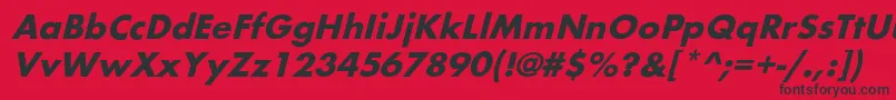 フォントBelmaroblBold – 赤い背景に黒い文字