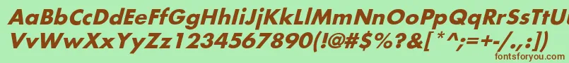 BelmaroblBold Font – Brown Fonts on Green Background