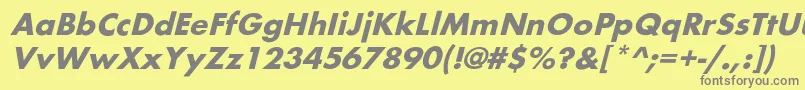 BelmaroblBold Font – Gray Fonts on Yellow Background
