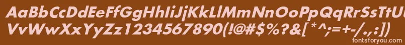 BelmaroblBold Font – Pink Fonts on Brown Background