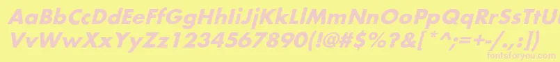 BelmaroblBold Font – Pink Fonts on Yellow Background