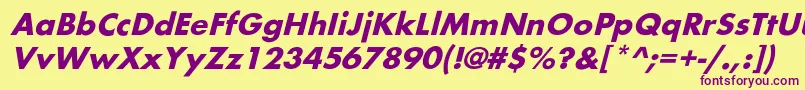 BelmaroblBold Font – Purple Fonts on Yellow Background