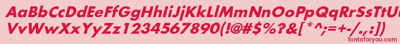フォントBelmaroblBold – ピンクの背景に赤い文字