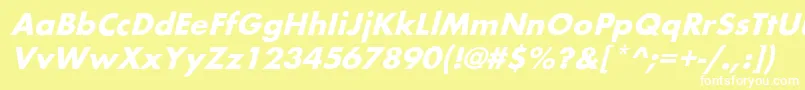 BelmaroblBold Font – White Fonts on Yellow Background