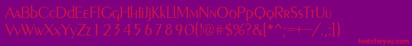 Pentalight Font – Red Fonts on Purple Background