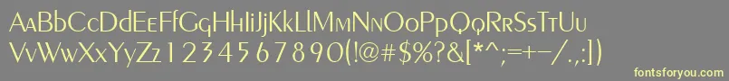Pentalight Font – Yellow Fonts on Gray Background