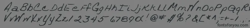 TrixieshandRegular Font – Black Fonts on Gray Background
