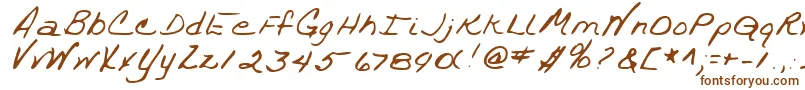 Шрифт TrixieshandRegular – коричневые шрифты на белом фоне